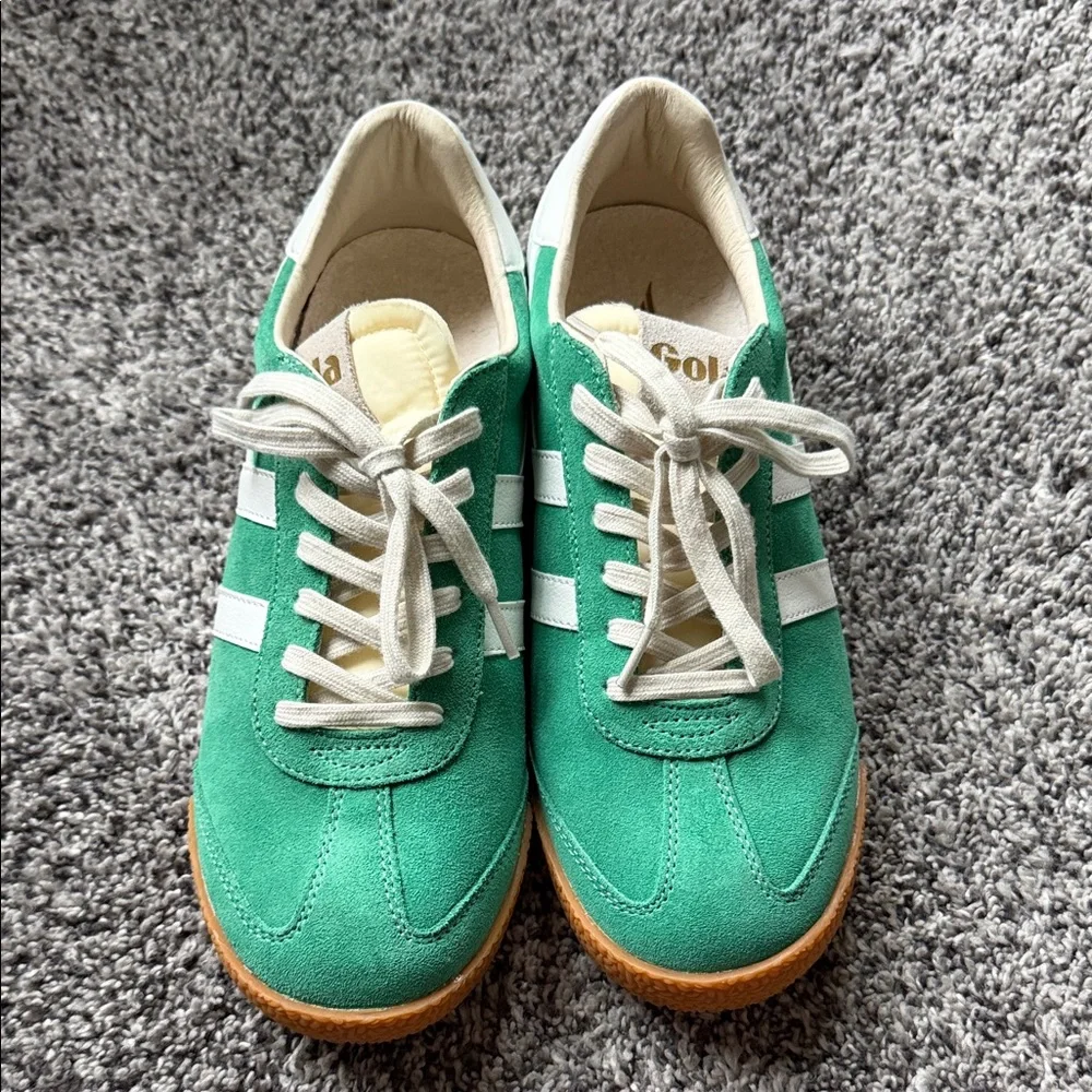 Gola Elan Suede Sneakers in Jade Green